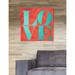 Brayden Studio® Build on Love Tropical - Wrapped Canvas Textual Art Print Canvas, Wood in Green/Orange | 20 H x 20 W x 1.5 D in | Wayfair