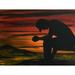 Buy Art For Less 'Deep Thoughts' by Ed Capeau Graphic Art on Wrapped Canvas in Green/Orange/Yellow, Size 18.0 H x 24.0 W x 1.5 D in | Wayfair