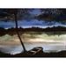 Buy Art For Less 'My Sunset Escape' by Ed Capeau Graphic Art on Wrapped Canvas in Black/Blue/Green | 12 H x 16 W x 1.5 D in | Wayfair