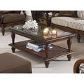 Braxton Culler Grand View Coffee Table w/ Storage Wood/Glass in Black | 19 H x 47 W x 22 D in | Wayfair 934-072/BLACK