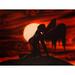 Buy Art For Less 'Fallen Angel' by Ed Capeau Graphic Art on Wrapped Canvas in Black/Red/Yellow, Size 18.0 H x 24.0 W x 1.5 D in | Wayfair