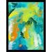 Buy Art For Less 'Contrast of Colors II Poster' by Elizabeth Stack Framed Painting Print Paper in Blue/Green/Orange | 24 H x 18 W x 1 D in | Wayfair