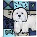 Harriet Bee 'Havanese Pop Art' by Diethild Painting Print on Canvas in Blue/Gray/White | 30 H x 30 W x 1.25 D in | Wayfair