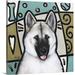 Harriet Bee 'Akita Pop Art' by Diethild Painting Print on Canvas in Blue/Gray/Green | 24 H x 24 W x 1.25 D in | Wayfair