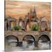 Winston Porter 'Sunset in Paris II' by Anieyah Painting Print on Canvas Canvas, Polyester in Green/Orange/Red | 30 H x 30 W x 1.25 D in | Wayfair