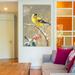 Charlton Home® Winter Birds Series: Goldfinch II Painting Print on Wrapped Canvas in Brown/Green/White | 8 H x 12 W x 0.75 D in | Wayfair