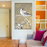 Charlton Home® Winter Birds Series: Goldfinch III by Beth Grove - Wrapped Canvas Print Canvas in Brown/Green/White | 26 H x 18 W x 1.5 D in | Wayfair