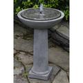 Campania International Hydrangea Concrete Leaves Birdbath Fountain Concrete in Red | 30.25 H x 20.5 W x 20.5 D in | Wayfair FT-248-FN