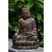 Campania International Antique Lotus Buddha Statue Concrete in Brown | 18.5 H x 11.5 W x 10.25 D in | Wayfair OR-162-TR