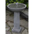 Campania International Cirrus Concrete Birdbath Fountain Concrete in Green | 30.25 H x 20.5 W x 20.5 D in | Wayfair FT-246-EM