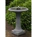 Campania International Camellia Cast Stone Birdbath Fountain Concrete in Gray/Blue | 34.5 H x 25.25 W x 25.25 D in | Wayfair FT-311-AS