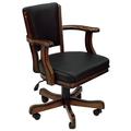 Darby Home Co Maynes High-Back Game Chair Wood/Upholstered in Gray/Black/Brown | 30 H x 22 W x 18.25 D in | Wayfair DBHC5201 27277746