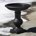 Campania International Balustrade Birdbath Concrete | 16.5 H x 15.5 W x 15.5 D in | Wayfair B-181-PN