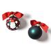 Coton Colors Ho Ho Ho Santa Glass Ball Ornament Glass in Black/White | 3.94 H x 3.94 W x 3.94 D in | Wayfair CHMAS-HOSNTA