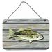 Caroline's Treasures Fish Bass Small Mouth by Sylvia CorbanPainting Print Plaque Metal in Gray/Green | 8 H x 12 W x 0.02 D in | Wayfair 8493DS812