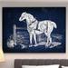 Darby Home Co 'Equine Sketch VII' Graphic Art Print on Wrapped Canvas in Black Metal in Black/White | 32 H x 48 W x 1.5 D in | Wayfair