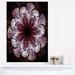 Design Art Soft Pink Digital Art Fractal Flower - 3 Piece Graphic Art on Wrapped Canvas Set Canvas in Black/Indigo | 36 H x 28 W x 1 D in | Wayfair