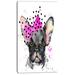Design Art Serious French Bulldog Watercolor - Wrapped Canvas Graphic Art Print Canvas in Gray | 60 H x 28 W x 1.5 D in | Wayfair PT13378-28-60
