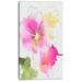 Design Art 'Light Flowers Watercolor' Painting Print on Wrapped Canvas Metal in Pink | 32 H x 16 W x 1 D in | Wayfair PT13487-16-32