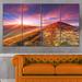 Design Art 'Colorful Grass & Clouds' 4 Piece Wrapped Canvas Photograph Set on Canvas Canvas | 28 H x 48 W x 1 D in | Wayfair PT9611-271