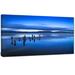 Design Art ' Clouds at Evening' Photographic Print on Wrapped Canvas Metal in Blue | 16 H x 32 W x 1 D in | Wayfair PT8384-32-16