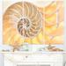 Design Art Golden Nautilus Shell Pattern - 3 Piece Graphic Art on Wrapped Canvas Set Canvas in Brown | 28 H x 36 W x 1 D in | Wayfair PT9240-3P