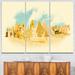 Design Art Cairo Panoramic View - 3 Piece Graphic Art on Wrapped Canvas Set Canvas | 28 H x 36 W x 1 D in | Wayfair PT7376-3P