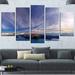 Design Art 'Stunning View of Clear Lake' 5 Piece Photographic Print on Wrapped Canvas Set Canvas in Blue | 32 H x 60 W x 1 D in | Wayfair