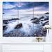 Design Art 'Waves Crashing At Beach' 3 Piece Photographic Print on Wrapped Canvas Set Canvas in White | 28 H x 36 W x 1 D in | Wayfair PT13216-3P