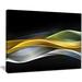 Design Art 'Gold Silver Straight Lines' Graphic Art on Wrapped Canvas in Yellow | 12 H x 20 W x 1 D in | Wayfair PT8234-20-12