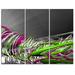 Design Art Fractal 3D Purple Stripes - 3 Piece Graphic Art on Wrapped Canvas Set Canvas in Green | 28 H x 36 W x 1 D in | Wayfair PT9200-3P