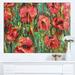 Design Art ' Poppies Watercolor Drawing' 3 Piece Painting Print on Wrapped Canvas Set Canvas in Red | 28 H x 36 W x 1 D in | Wayfair PT14972-3P