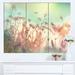 Design Art 'Summer Wild Flowers & Grass' 3 Piece Photographic Print on Wrapped Canvas Set Canvas in Green/White | 28 H x 36 W x 1 D in | Wayfair