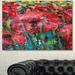 Design Art ' Poppies Acrylic Drawing' Painting Print on Wrapped Canvas Metal in Red | 30 H x 40 W x 1 D in | Wayfair PT14971-40-30