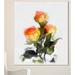 Design Art 'Hand-drawn Yellow & Roses' Painting Print on Wrapped Canvas in Red | 20 H x 12 W x 1 D in | Wayfair PT13611-12-20