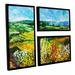 Darby Home Co Change is in the Air 3 Piece Framed Painting Print on Canvas Set Canvas in Blue/Green/Yellow | 24 H x 36 W x 2 D in | Wayfair