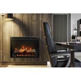Dimplex 26-in Multi-Fire XD Plug-In Electric Fireplace Insert w/ Hand Painted Log Set - 1000 SQ FT in Black | 18.625 H x 26 W x 7.5 D in | Wayfair
