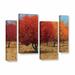 Darby Home Co Orange Trees II by James Wiens - 4 Piece Wrapped Canvas Print Set Canvas in White/Brown | 36 H x 54 W x 2 D in | Wayfair