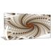 East Urban Home ' Fractal Spiral Pattern' Graphic Art Print on Canvas Metal in White | 20 H x 40 W x 1 D in | Wayfair EAAE8013 39319784