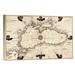 East Urban Home 'Portolan Or Navigational Map of the Black Sea Showing Anthropomorphic Winds' Print on Canvas Canvas | Wayfair EABP7826 40293574