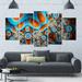 Design Art ' Extraterrestrial Life Forms' Graphic Art Print Multi-Piece Image on Canvas in Brown | 32 H x 60 W x 1 D in | Wayfair EAOU4348 38951900