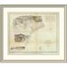 East Urban Home 'Santa Barbara, California, 1853' Framed Print Paper in Brown | 33 H x 38 W x 1.5 D in | Wayfair EASN4319 39508168