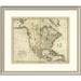 East Urban Home 'Map of North America, 1796' Framed Print Paper in Gray, Size 26.0 H x 30.0 W x 1.5 D in | Wayfair EASN3800 39506340