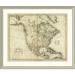 East Urban Home 'Map of North America, 1796' Framed Print Paper in Gray, Size 37.0 H x 44.0 W x 1.5 D in | Wayfair EASN3800 39506342