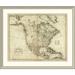 East Urban Home 'Map of North America, 1796' Framed Print Paper in Gray | 37 H x 44 W x 1.5 D in | Wayfair EASN3800 39506342