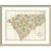 East Urban Home 'Map of North & South Carolina, 1839' Framed Print Paper in Black, Size 35.0 H x 44.0 W x 1.5 D in | Wayfair EASN4351 39508282