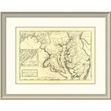 East Urban Home 'State of Maryland, 1795' Framed Print Paper in Gray | 24 H x 30 W x 1.5 D in | Wayfair EASN4436 39508562