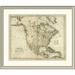 East Urban Home 'Map of North America, 1796' Framed Print Metal in Brown, Size 32.0 H x 38.0 W x 1.5 D in | Wayfair EASN3800 39506341