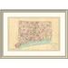 East Urban Home 'State of Connecticut, 1893' Framed Print Paper in Brown | 27 H x 38 W x 1.5 D in | Wayfair EASN4330 39508208