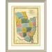 East Urban Home 'New York - Saratoga County, 1829' Framed Print Paper in Brown | 38 H x 30 W x 1.5 D in | Wayfair EASN4356 39508301